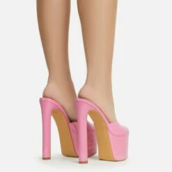 EGO Merge Peep Toe Exteme Platform Thin Block Heel Mule In Pink Patent -EGO Sales Store 06 01 23 fw47300 sb2