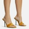 EGO Tribute Open Square Toe Stiletto Heel Mule In Mustard Velvet -EGO Sales Store 06 10 22 fw12648 sq