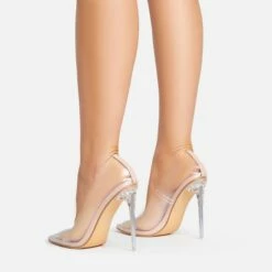 EGO Farrah Perspex Court Clear Heel In Nude Patent -EGO Sales Store 15 02 23 fw63512 s