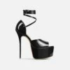 EGO Gabby Strappy Detail Peep Toe Extreme Platform Stiletto Heel In Black Patent -EGO Sales Store 20 01 23 fw acc49466 sq