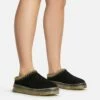 EGO Lil Aztec Detail Chunky Rubber Sole Faux Fur Lining Flat Slipper In Black Faux Suede -EGO Sales Store 20 01 23 fw acc51044 sq
