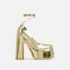 EGO Chandonier Lace Up Closed Toe Platform Block Heel In Gold Patent -EGO Sales Store 20 01 23 fw acc52655 sq