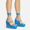 EGO Beach-Side Lace Up Strappy Platform Wedge Heel In Blue Faux Leather And Rubber -EGO Sales Store 20 01 23 fw acc531550 s