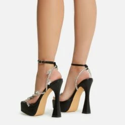 EGO Show-Ahead Clear Perspex Strap Diamante Detail Platform Flared Block Heel In Black Faux Leather 9 EGO Show-Ahead Clear Perspex Strap Diamante Detail Platform Flared Block Heel In Black Faux Leather -EGO Sales Store 22 09 22 fwbags0199 sq