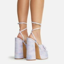 EGO Hot-Sauce Bow Detail Statement Platform Block Heel In Multi Ombre Glitter -EGO Sales Store 22 09 22 fwbags0311 copy