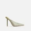 EGO All-That-Jazz Pointed Toe Metallic Stiletto Heel Mule In Gold Diamante -EGO Sales Store 2261 blk17874portrait sq