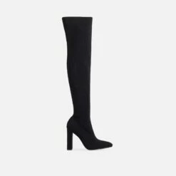 EGO Only-Fans Block Heel Over The Knee Thigh High Long Sock Boot In Black Ribbed Knit 11 EGO Only-Fans Block Heel Over The Knee Thigh High Long Sock Boot In Black Ribbed Knit -EGO Sales Store 24 11 200058 1