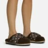 EGO Pillow-Talk Printed Velcro Strap Closed Toe Slip-On Flat Mule In Brown Faux Shearling 2 EGO Pillow-Talk Printed Velcro Strap Closed Toe Slip-On Flat Mule In Brown Faux Shearling -EGO Sales Store 28 10 22 fw23812 sq 1