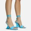 EGO Crashing Lace Up Square Toe Cut Out Wedge Heel In Blue Patent -EGO Sales Store 28 10 22 fw25906 sq