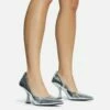 EGO Pointed Court Kitten Heel In Silver Patent -EGO Sales Store 30 11 22 fw31733 sq