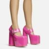 EGO Record Buckle Strap Detail Platform Block Heel In Pink Patent -EGO Sales Store 30 11 22 fw31945 sq