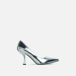 EGO Pointed Court Kitten Heel In Silver Patent -EGO Sales Store 30 11 22 fw32001 sq