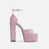 EGO Hand-Picked Open Peep Toe Extreme Platform Block Heel In Pink Glitter -EGO Sales Store ath001 gld 14portrait sq
