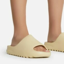 EGO Playoff Flat Slider Sandal In Ivory Rubber -EGO Sales Store playoff 10807 copy