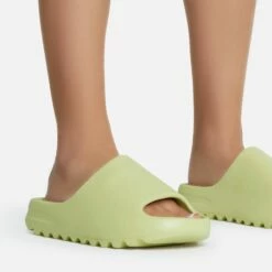 EGO Playoff Flat Slider Sandal In Khaki Rubber 9 EGO Playoff Flat Slider Sandal In Khaki Rubber -EGO Sales Store playoff 10815 copy 1