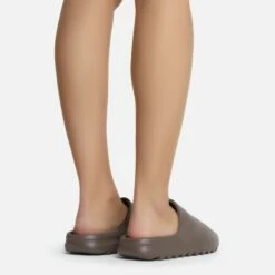 EGO Playoff Flat Slider Sandal In Chocolate Brown Rubber 11 EGO Playoff Flat Slider Sandal In Chocolate Brown Rubber -EGO Sales Store playoff 10881 copy