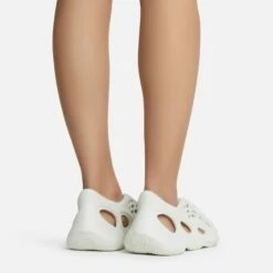 EGO Super-Bass Cut Out Detail Slip On In Off White Rubber -EGO Sales Store superbass 10781 copy