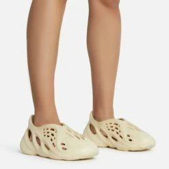 EGO Super-Bass Cut Out Detail Slip On In Cream Rubber -EGO Sales Store superbass 10782 copy 1